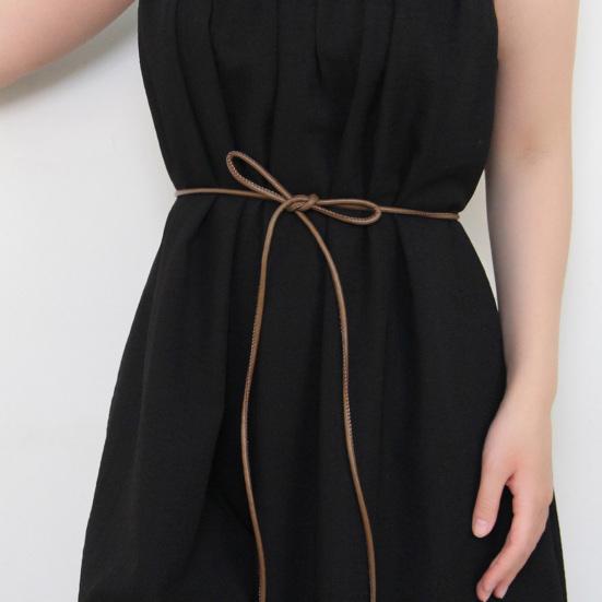 Imitation Leather Belt Lace-up Decorative Waistband Dress Shirt Tops Belt Versatile Fashion Accessory
