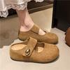 Retro Fashion, Baotou Mary Jane, Half Slippers, Women's Outerwear, Summer 2025, New Style, Boken Shoes, Thick Sole, Boken Sandals