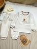 Kids' Cartoon Velvet Silk Wool Home Wear Set - Top and Pants