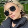 Retro Steampunk Square Sunglasses Women Luxury Brand Trendy Metal Frame Outdoor Driving Sun Glasses Classic Shades For Lady