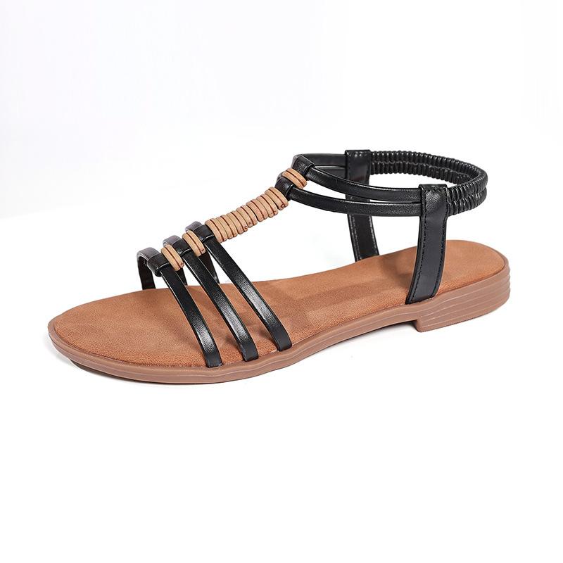 New Retro Sandals Soft Sole Simple and Fashionable Empty Elastic Foot Cover Women's Sandals