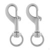 2 Pieces Stainless Steel Round Eye Swivel Snap Hook Dog Chain Clip 68mm
