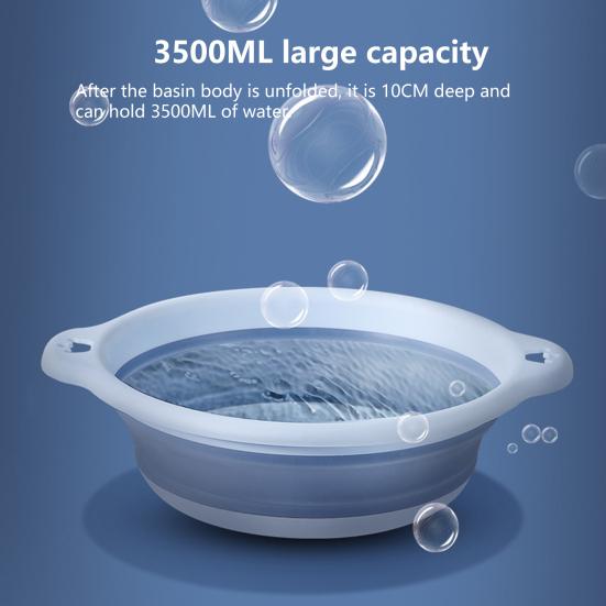 Laundry Basin Large Capacity Plastic Hanging Hole Outdoor Camping Portable Folding Wash Basin Household Supplies