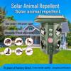 Ultrasonic Solar Animal Repeller with Four Speakers for Birds, Dogs, and Mice