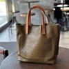 Vintage Avocado Green Leather Bag for Women  Leather Crossbody Bag  Traveler Temperament Bag