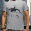 Killer Whale Anatomy Print T-Shirt Men Summer Breathable Short Sleeves Loose Oversized Tee Unisex Hip Hop Punk Style Boy Casual