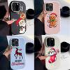 N102 Merry Christmas Happy New Year Soft Phone Cases for iPhone 16 Pro Max Xiaomi 11 Lite Redmi 13C Note 11s Plating Frame Camera Protector Back Cover