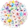 50 Watercolor Wind Flowers Mix And Match Graffiti Stickers Flowers Xiaoqing Diy Tie Rod Luggage Skateboard Stickers