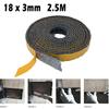 2.5m Sealing Strip Stove Rope Air Outlet Sealing Strip 18x3mm Black Chimney Door Seals Fiberglass Fireplace Stove Fire Tape