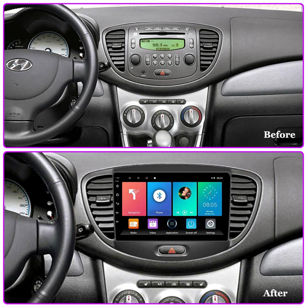 Android Car Radio For Hyundai Grand I10 2008-2012 Multimedia Player Head Unit Stereo GPS Navigation BT WIFI 1+16GB