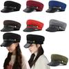 British Style Navy Cap Flat Army Cap Octagonal Hat Flat Top Hat Beret Hats Salior Hat Warm Flat Peaked Caps Outdoor Travel
