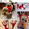 1pc Christmas Dog Costume Festive Red Hoodie with Antlers Pet Outfit Winter Cozy Coat for Small Puppy Chihuahua Yorkshire
