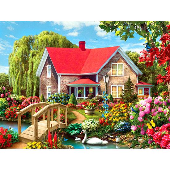 Huacan DIY 5D Landscape Diamond Embroidery Rhinestone Painting Cross Stitch Decor Gift