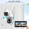 New EU 4K 8MP PTZ WIFI Camera Dual Lens Dual Screen 4X Digital Zoom IP Camera 4MP HD Auto Tracking Outdoor CCTV Surveillance ICSee App