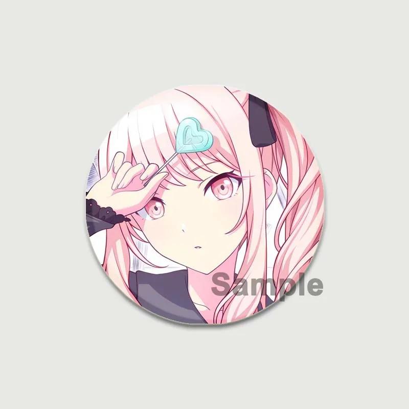 32/44/58mm Cute Project SEKAI Anime Pins Akiyama Mizuki Tinplate Badge DIY Custom Cartoon Girl Brooch Pin for Hat Bag Fans Collection Gifts