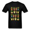 Cactus Tee Potted Plants T-shirt Men T Shirt Succulents All In A Row Tshirt Summer Free Style Top 100% Cotton Clothes Cool Black
