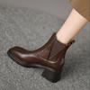 Fashion Chelsea Platform Ankle Boots Women 2024 Autumn Winter Fashion Leather Boots for Women Non-slip Comfortable Casual Women's Boots