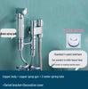 Dual Control Copper Angle Valve Set with Adjustable Pressure Spray Gun for Household Cleaning.