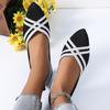 Fashion Women's Pointed Toe Flat Shoes Solid Color Knitted Slip On Shoes Casual Breathable Ballet Flats Women Flat Shoes Women