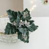 Simulation Christmas Glitter Flower 22cm Christmas Tree Decorations  Home Xmas Decoration