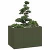 VidaXL Olive Green Planter 120x80x80 Cm Steel, Flower Pot, Plant Stand, Raised Bed, Planter Stand, Trough 860790