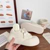 Milk White Platform White Shoes Female Ugly Cute 2025 Spring New Chic Niche Korean Version Board Shoes Sports Bread Shoes