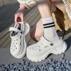 Thick-soled Simple Hole Shoes, Summer New Beach Slippers Can Be Worn Outside, Indoor Home Non-slip Cool Slippers Women's