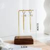 Walnut Wood Jewelry Display Stand Luxury Art Earring Organizer Tray Ring Holder Trinkets Storage Ladder Base Exhibition Jewelery Ornaments Shelf Prop