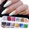 1 Box Irregular  Sparkly Foil Nails Sequins Nail Glitter Flakes Nail Art Decor DIY Manicure Accessories