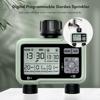 2-Outlet Digital Water Timer IPX5 Waterproof Programmable Garden Sprinkler with Large LCD Display