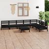 Day and Night - Day and Night Garden Furniture Set 8 Pieces Solid Black Pine Wood