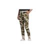 Logo Printed Camouflage Drawstring Cuffed Casual Pants Women Bottoms Green AO9179-395