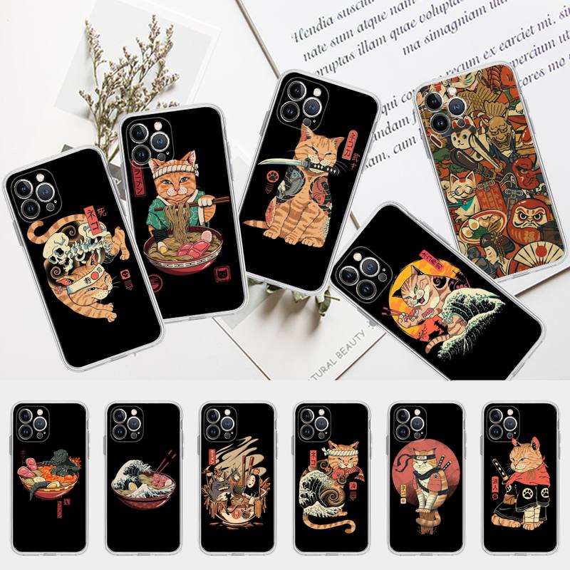 Great Ramen Wave Japan Phone Case Silicone Soft for Iphone 14 13 12 11 Pro Mini XS MAX 8 7 6 Plus X XS XR Cover