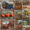 Vintage 3D Vegetables and Fruits Metal Tin Sign Plaque Decorative Plates for Farm Club Man Cave Bar Home Hotel Cafe Wall Decor
