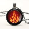 Avatar: The Last Airbender Fire Nation Emblem Pendant Necklace Black Color Cartoon Necklace Cosplay Jewelry Gift