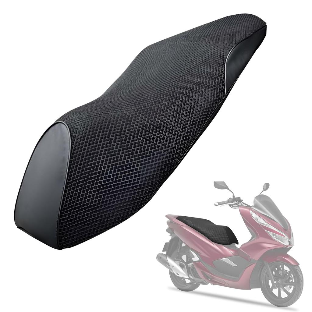 JFG Motorcycle Seat Airflow Seat High Abrasion Mesh Compatible with PCX160 Motorcycles and Scooters Black Cover, Cover, Waterproof, Elasticity,