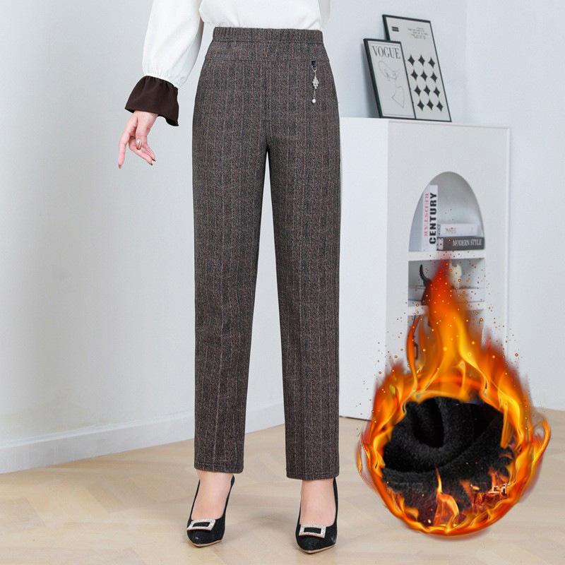 Velvet Autumn Winter XL-8XL Oversize Casual Pants Women Long Loose Pants Hight Waist Womens Spring/autumn Trousers Stretch Pants