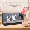 Home Desktop Projection Alarm Clock with Temperature, Calendar, Snooze, Adjustable Brightness, Silent Operation, and Mirror Display
