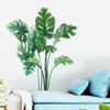 Large Tropical Green Plant Leaves Wall Sticker Home Room Decor Palm Decal PVC Mural