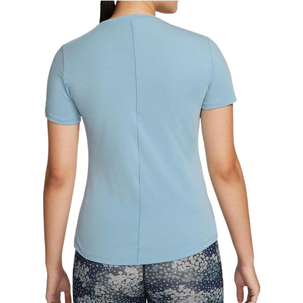 Nike Dri-FIT One Luxe Solid Color Round Neck Sun Protection Quick-Dry Short Sleeve T-Shirt Women T-Shirts Blue DD0619-494