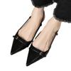 Fashion Pointed Toe Sexy Mid Heels Party Shoes Women Sandals Designer Summer Brand Pumps Slingback Casual Shoes Dress Slippers 2024 New