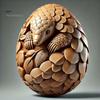Animal Easter Carving Craft Egg Wooden Owl Squirrel Monkey Animals Carved Eggs for Home Tiered Tray Table Decor