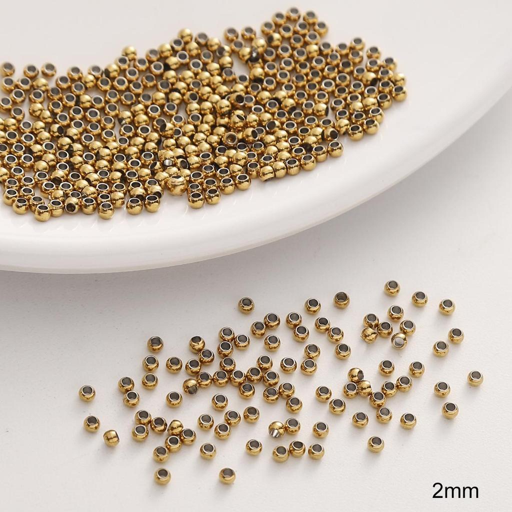 10-50pcs/bag Stainless Steel Beads DIY Bracelet Necklace Earrings Jewelry Accessories