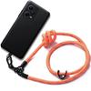 Lanyard Case for Xiaomi Redmi Note 12 Pro Plus 5G Black Shockproof with Removable Orange Lanyard (not for Redmi Note 12 Pro)