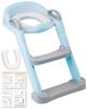By a Nursery Toilet Toilet Training Folding Auxiliary Toilet Step Stool [Supervised Teacher] Trainer, Practice, Potty, Seat, (blue)
