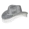Heavy Diamond Cowboy Hats Tassels Crystal Hat for Disco House Cocktails Parties Vacation Sparkly Tassels for Comedian