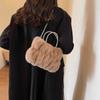 Fashion Plush Top-Handle Bags Women's Shoulder Bags Solid Color Chain Versatile Purse and Handbag Soft Simple Crossbody Bags MIT