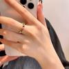 Xiaohongshu Trendy Adjustable Colorful Beaded Ring for Women