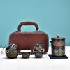 Ceramic Portable Travel Tea Set Kuaike Cup One Pot Four Cups Business Casual Gift Box