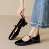 Weiwei Girl 6827-1 Round Head Single Shoes Women's Summer Beautiful French Shallow Mouth Thick Heel with Mary Jane Shoes
